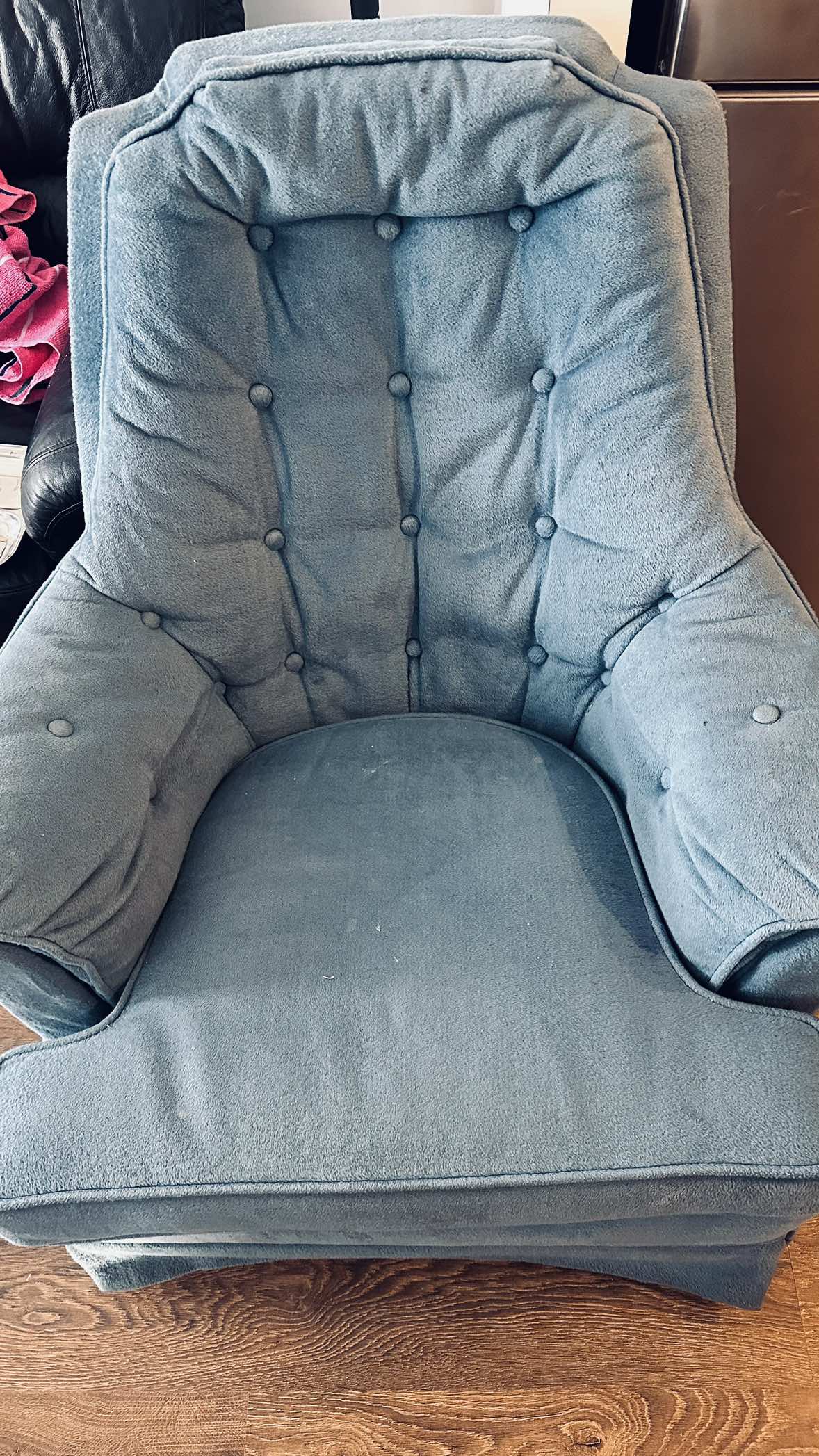 Blue Swivel rocking Chair vintage - photo 2