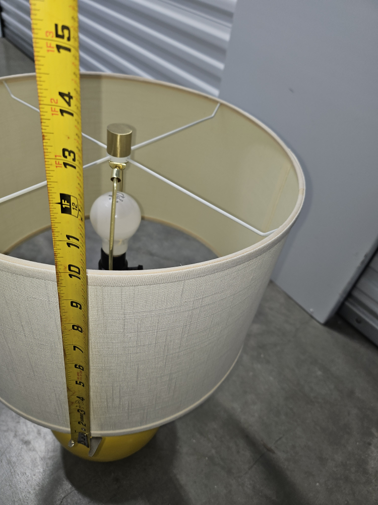 Yellow ceramic table lamp - photo 2