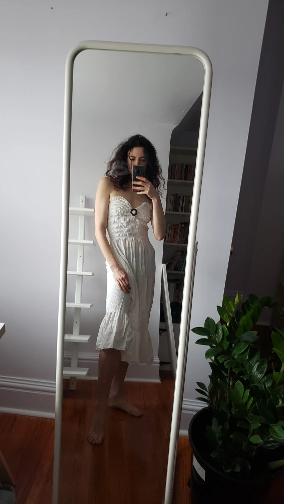 cotton boho dress S/M thumbnail