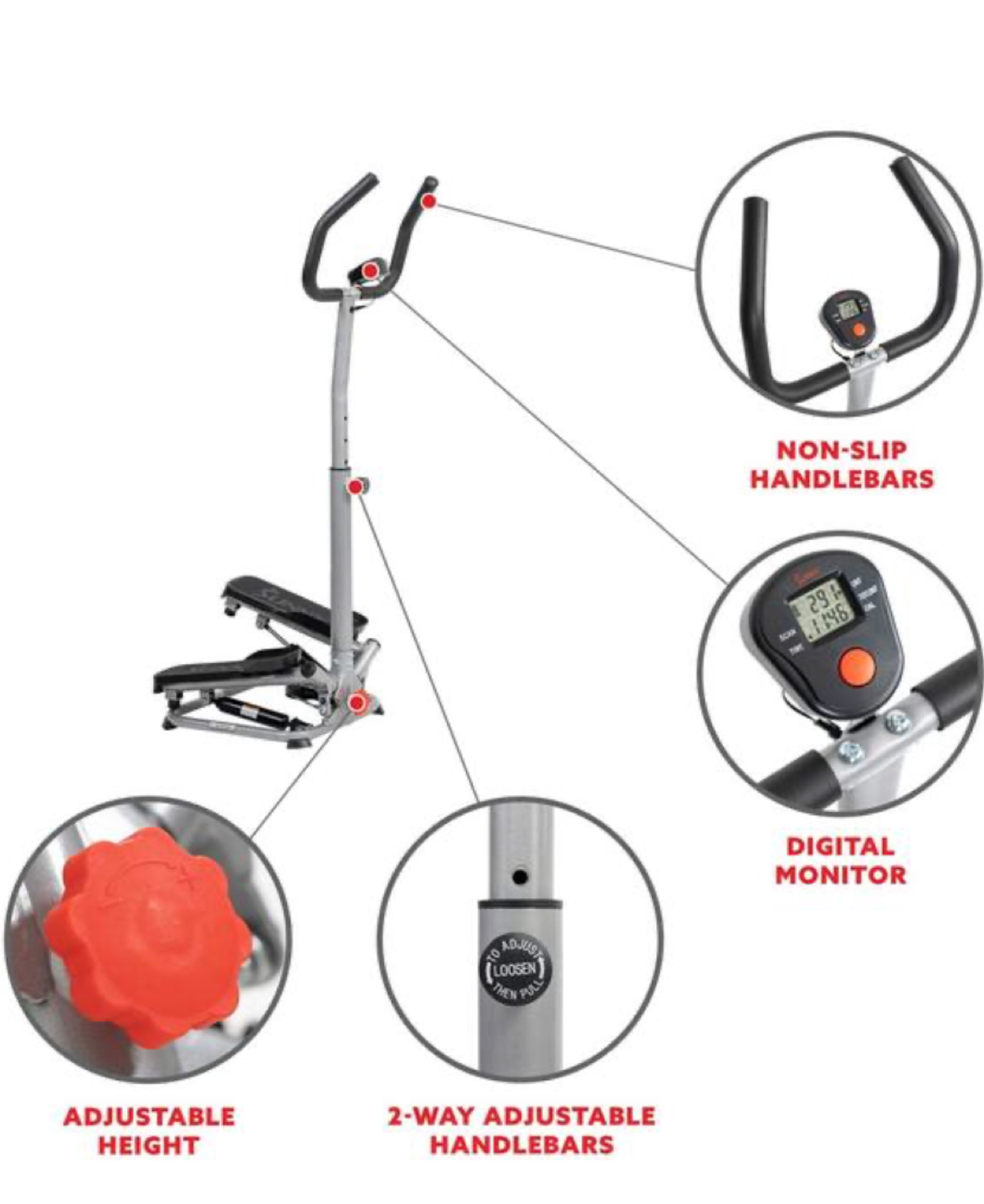 Sunny Twist Stair Stepper with Handlebar - photo 3