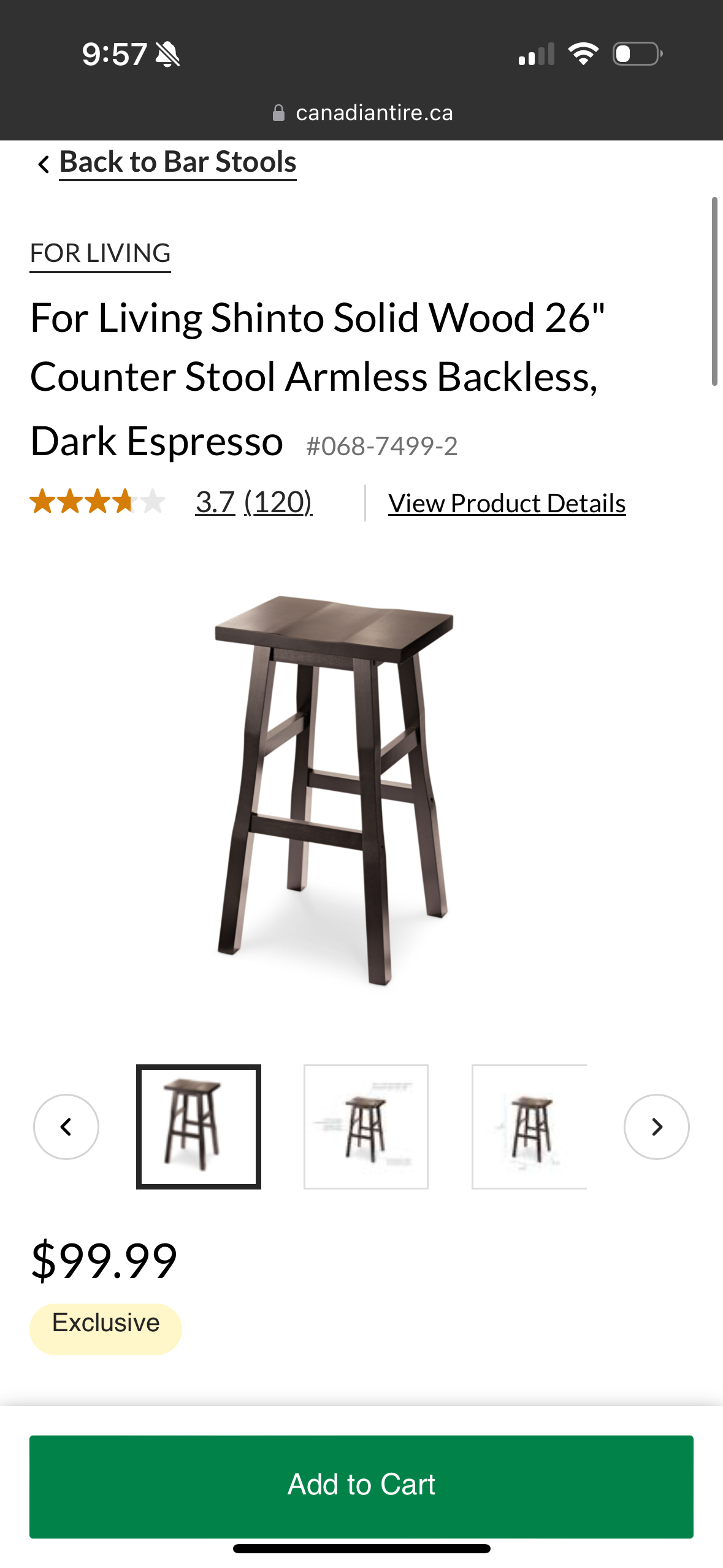 1x Black Counter Stool image indicator(2)