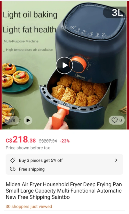 Air fryer to sell