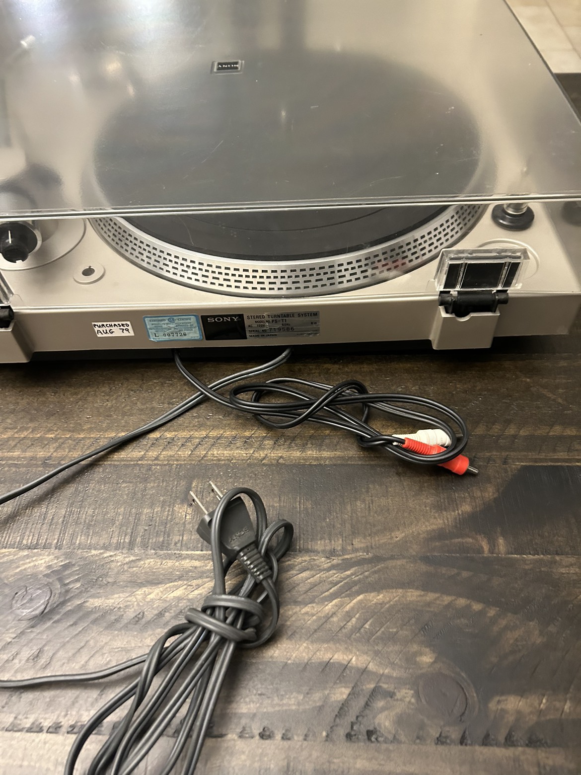 Vintage Sony Turntable 1979 PS-T1 Complete Working image indicator(10)