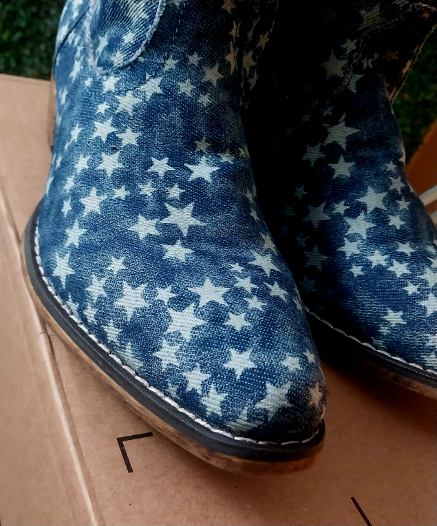 Ladies Merica dream Denim cowgirl booties image indicator(2)