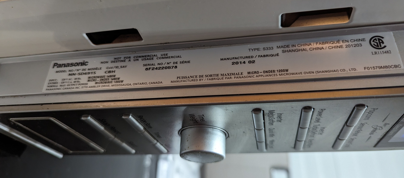 Panasonic 1200w Microwave - photo 2