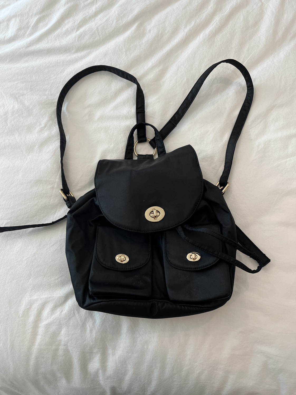 Small black backpack