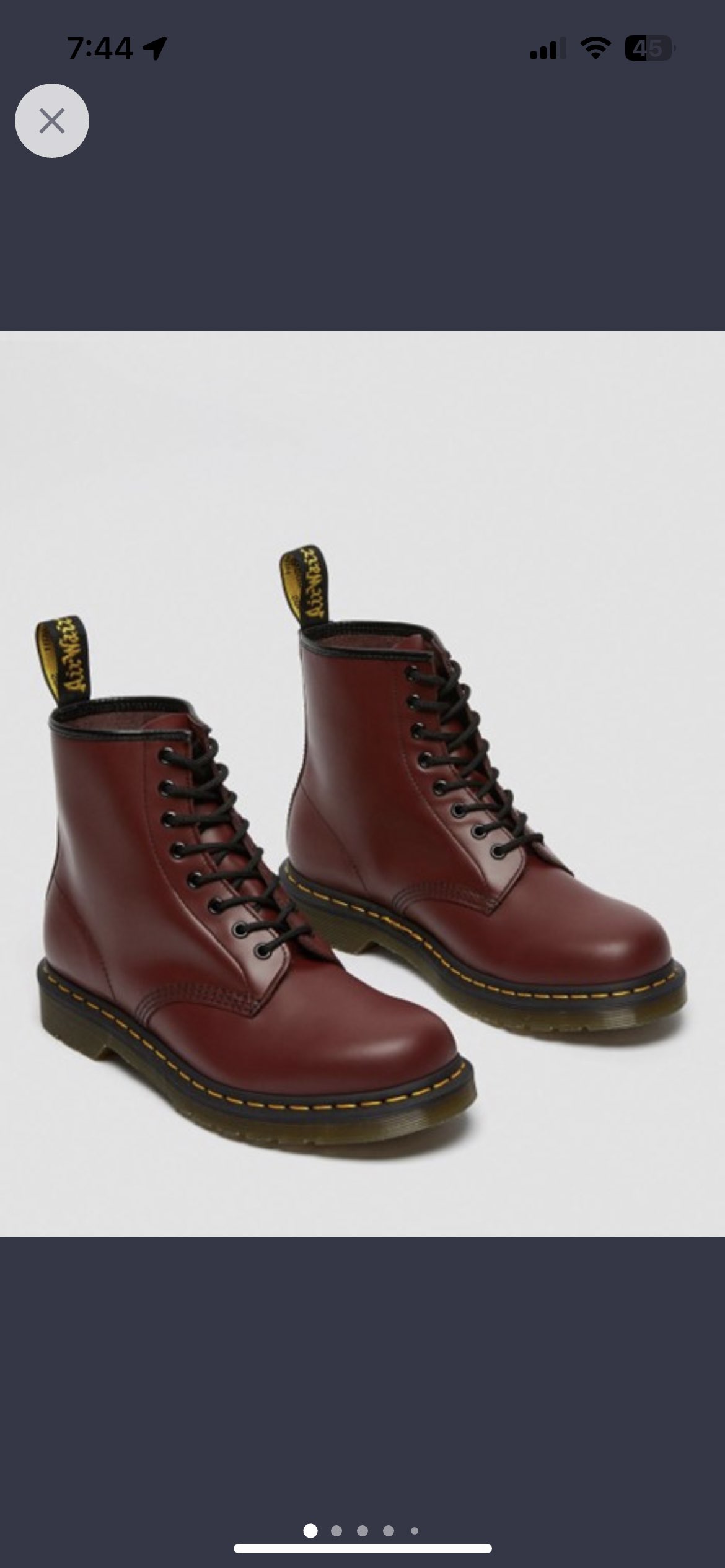 BRANDNEW DR. MARTENS CHERRY RED SMOOTH LEATHER LACE UP BOOTS MEN thumbnail