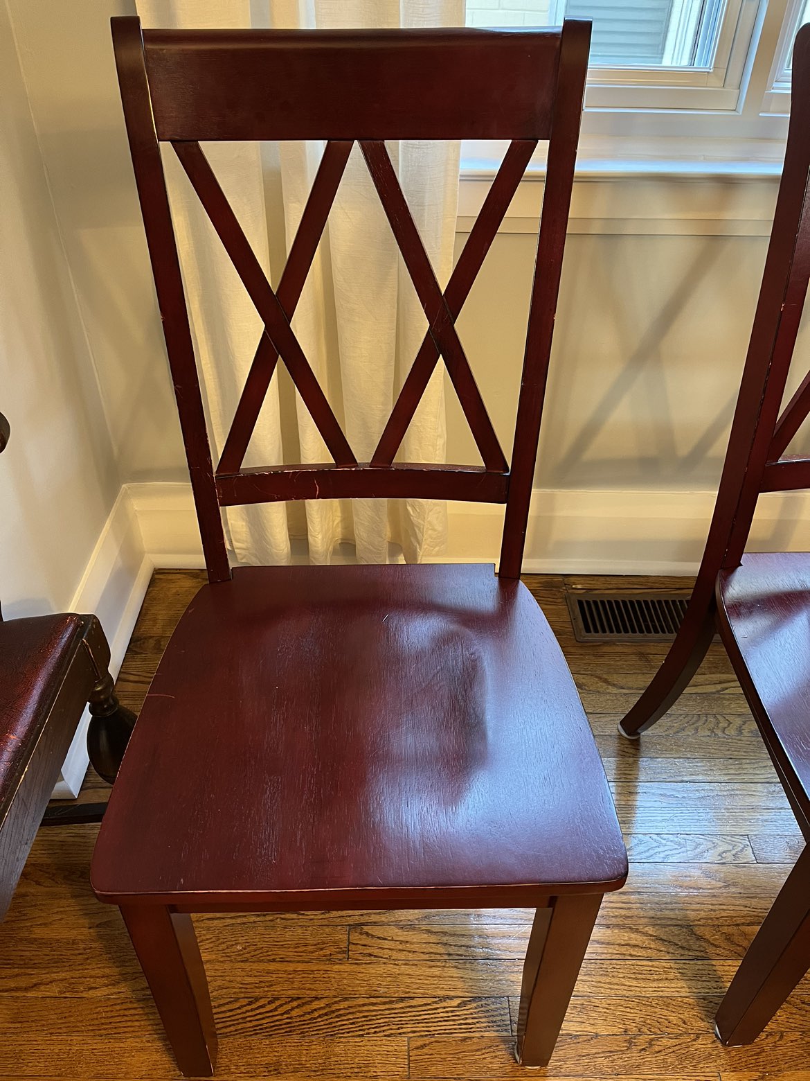 4 solid wood dining chairs - photo 2
