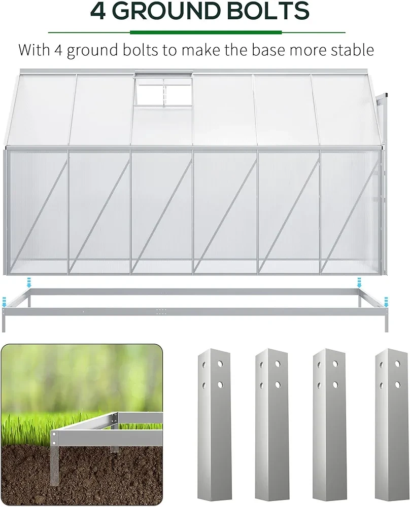 10' x 6' x 6.4' Walk-in Garden Greenhouse - photo 3