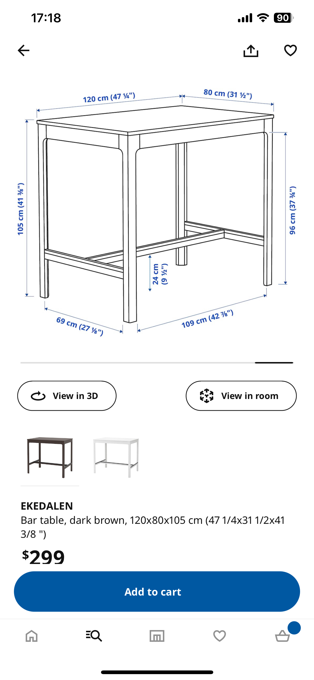 IKEA bar table - photo 2