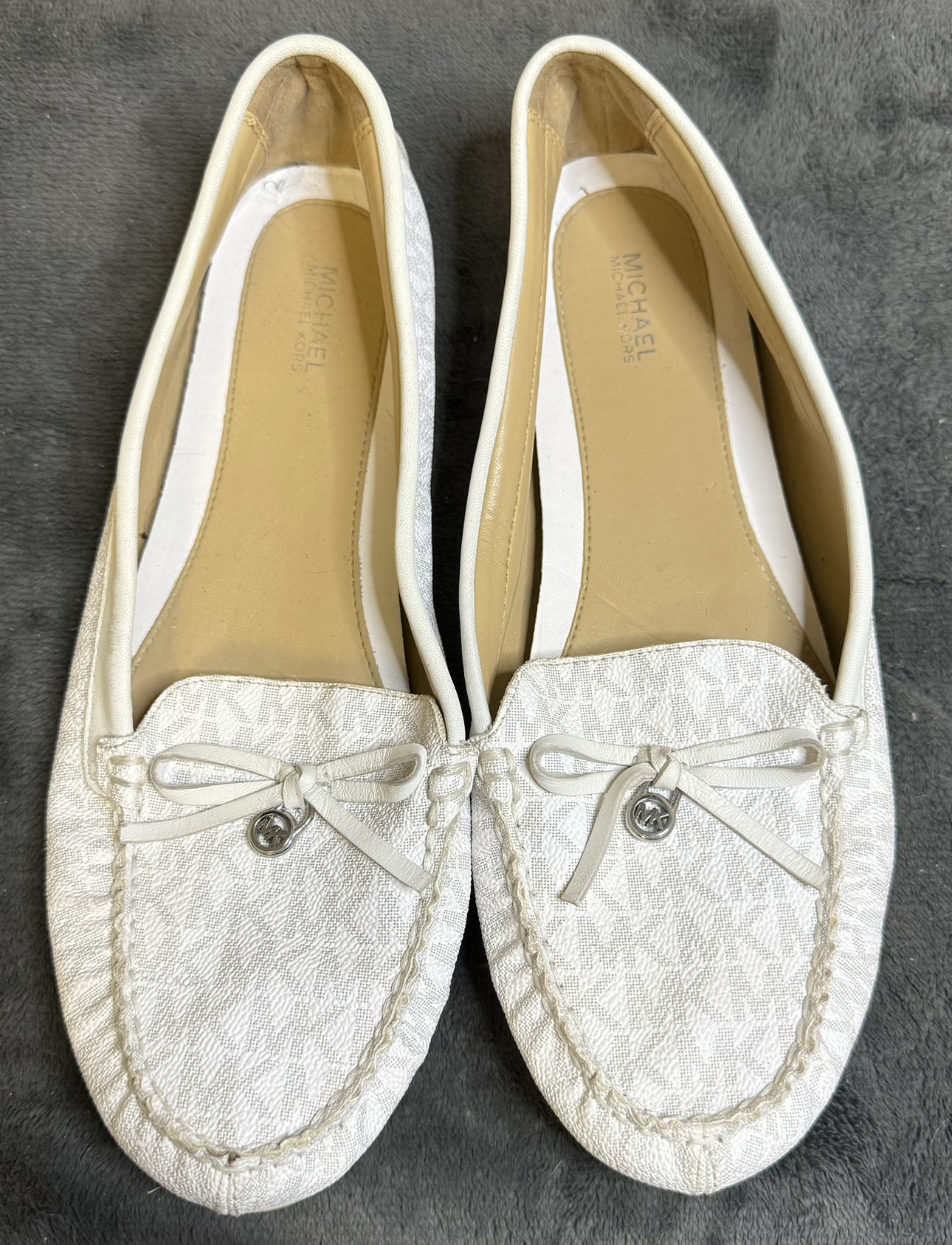 Michael Kors White Leather Loafers Size 11 - photo 3