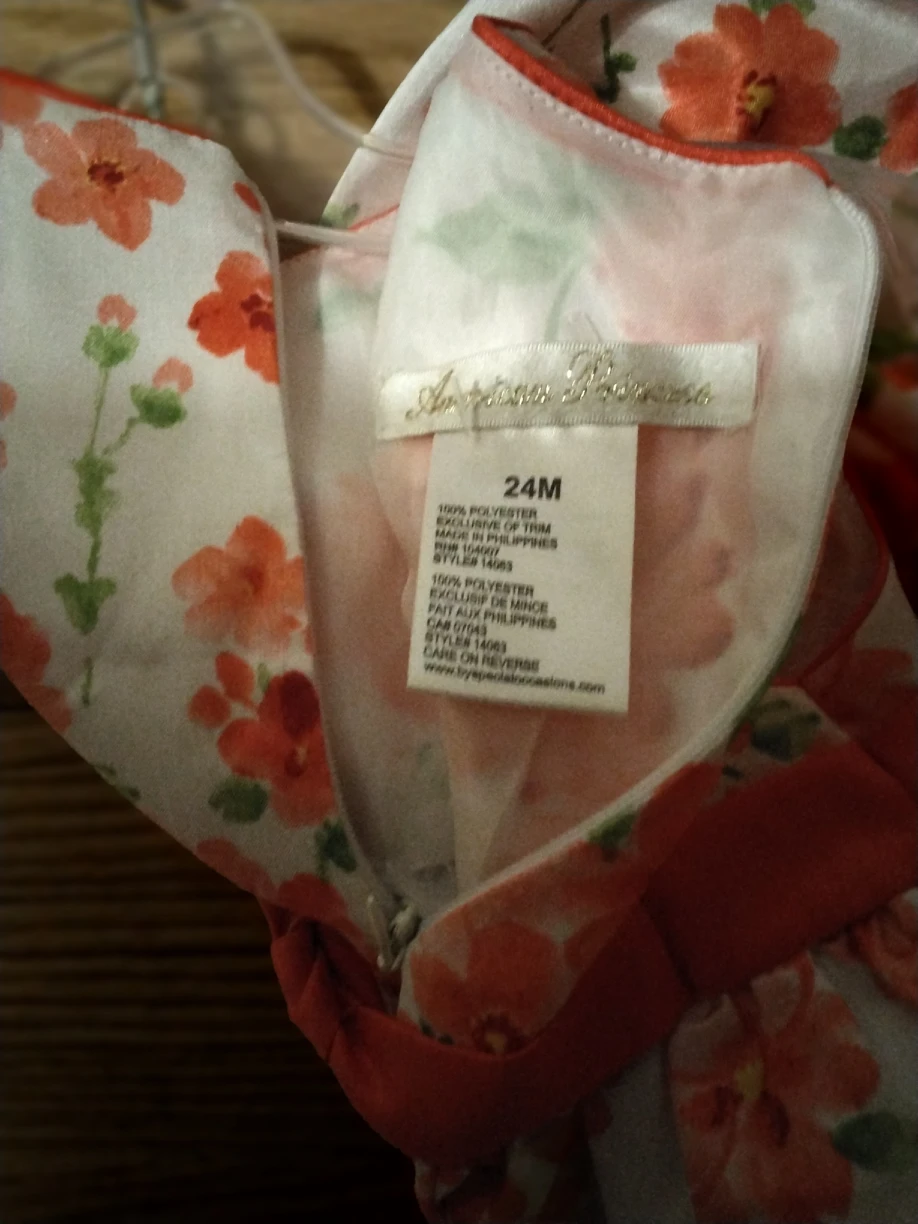 American Princess spring dress for baby girl aged 2 years old - photo 4