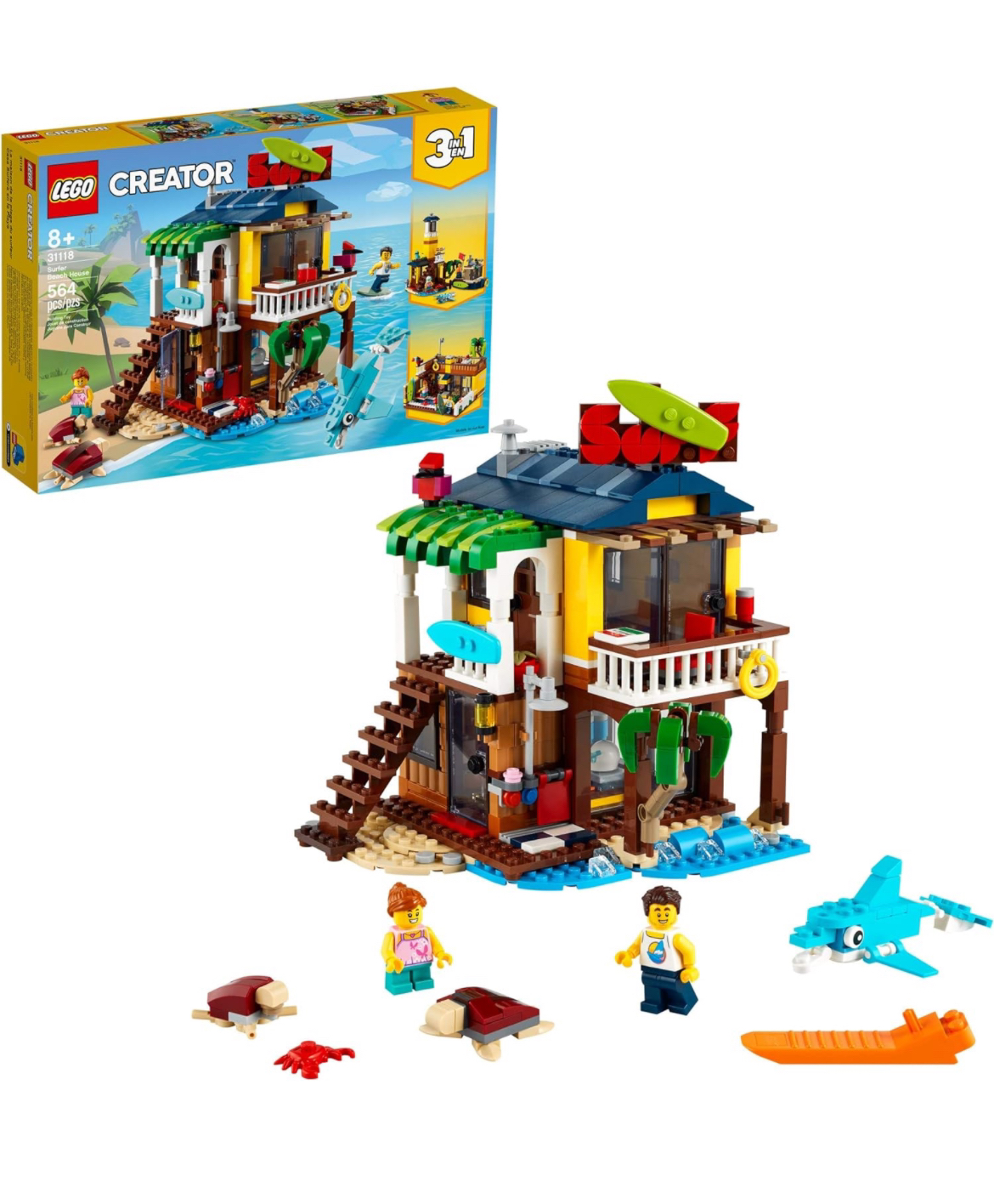 New Lego surfer beach house 31118 kids building set creator