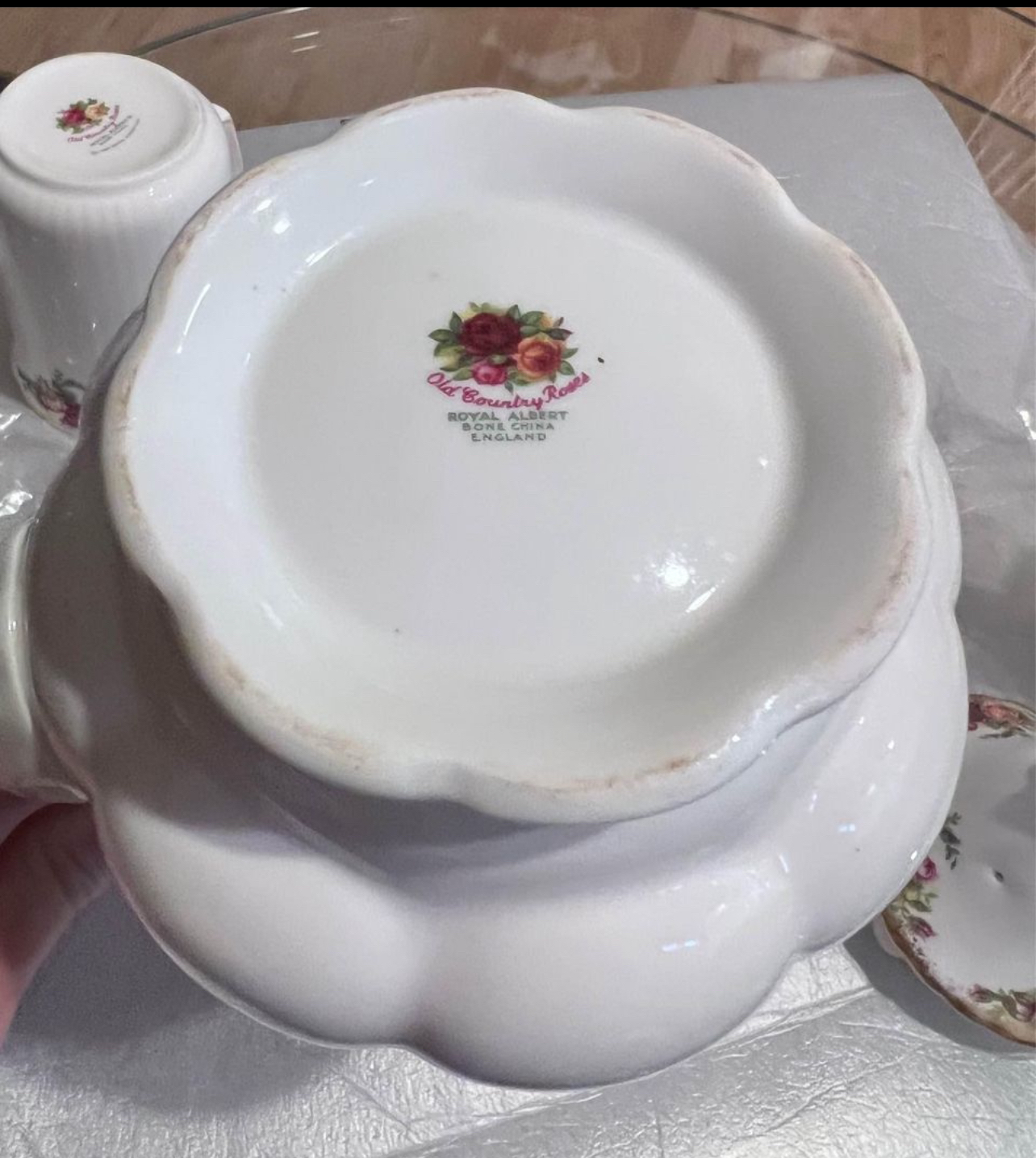 Royal Albert Old Country Rose coffee pot & coffee mugs - photo 4