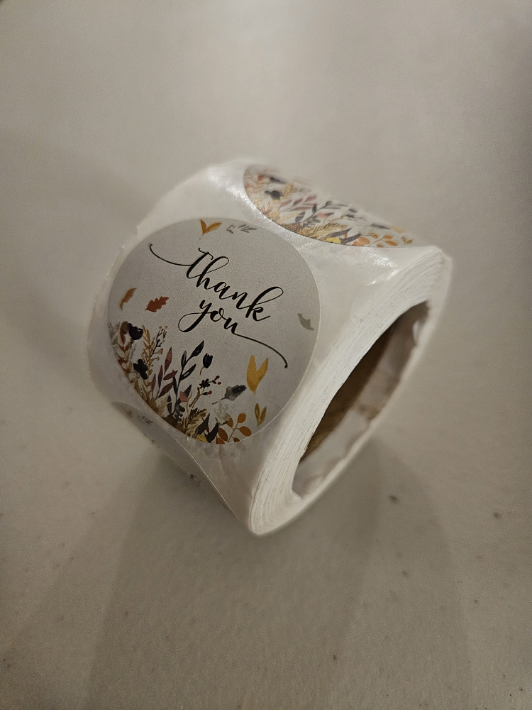 A roll of Thank You stickers #freecycle thumbnail