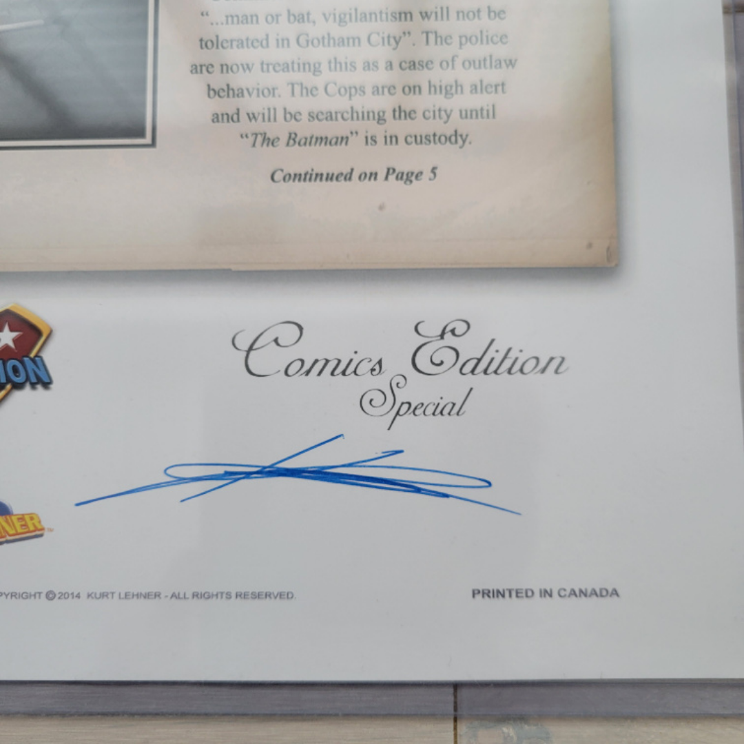 Batman Artist Kurt Lehner Signed Print image indicator(2)