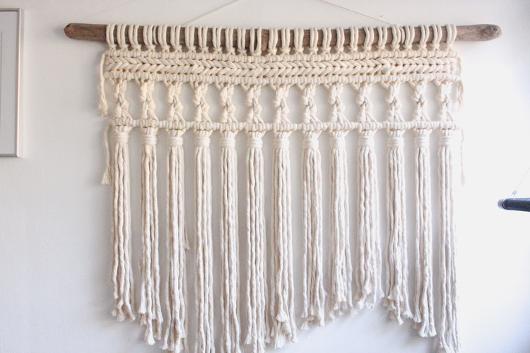 Extra large macrame wallhanging on driftwood - photo 5