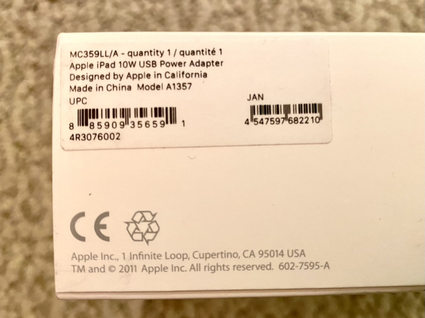 Genuine OEM Apple iPad 10W USB Power Adapter 30 Pin Charger image indicator(3)