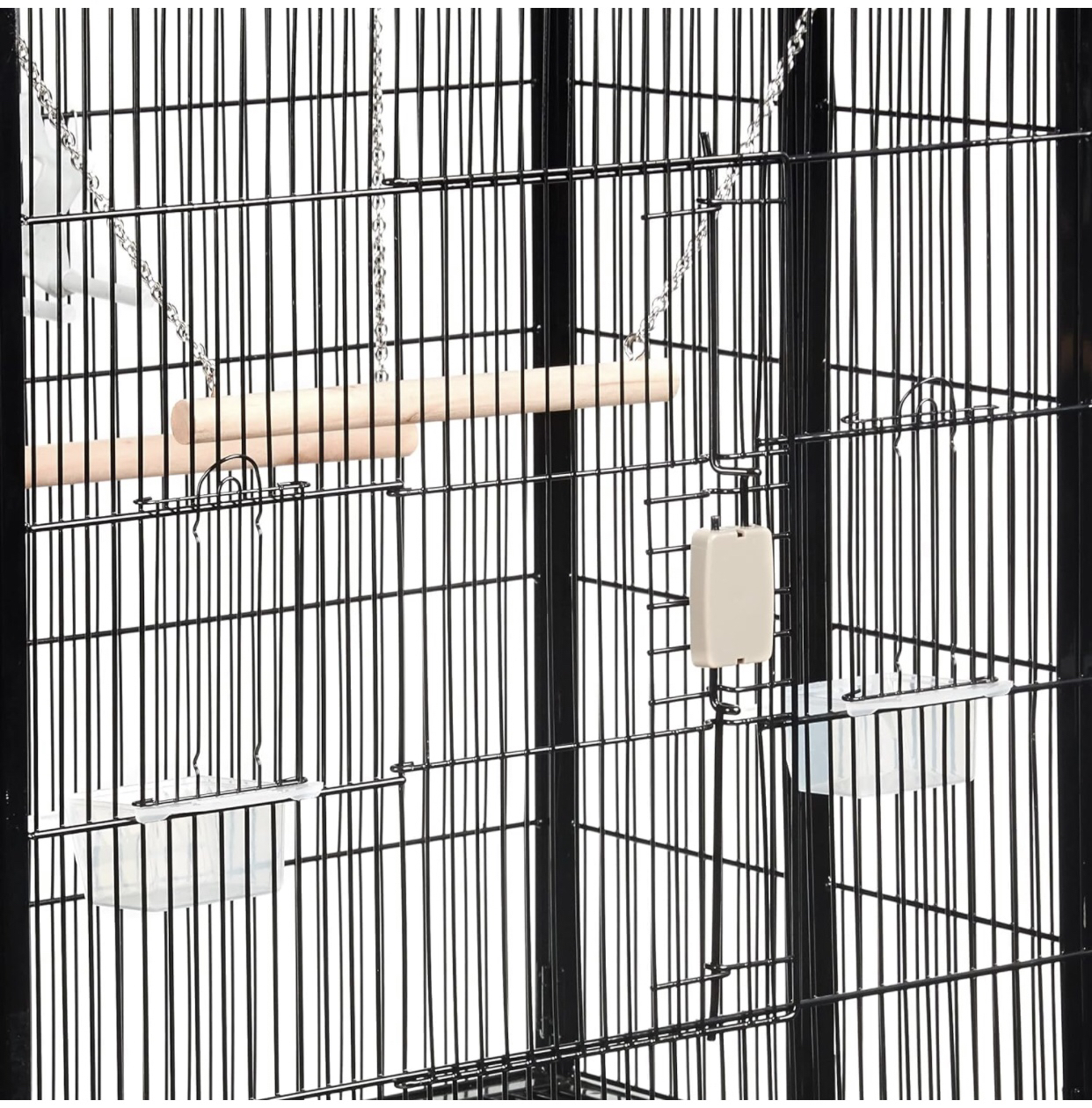 Amazon Basics Bird Cage with Rolling Stand and Storage Shelf image indicator(7)