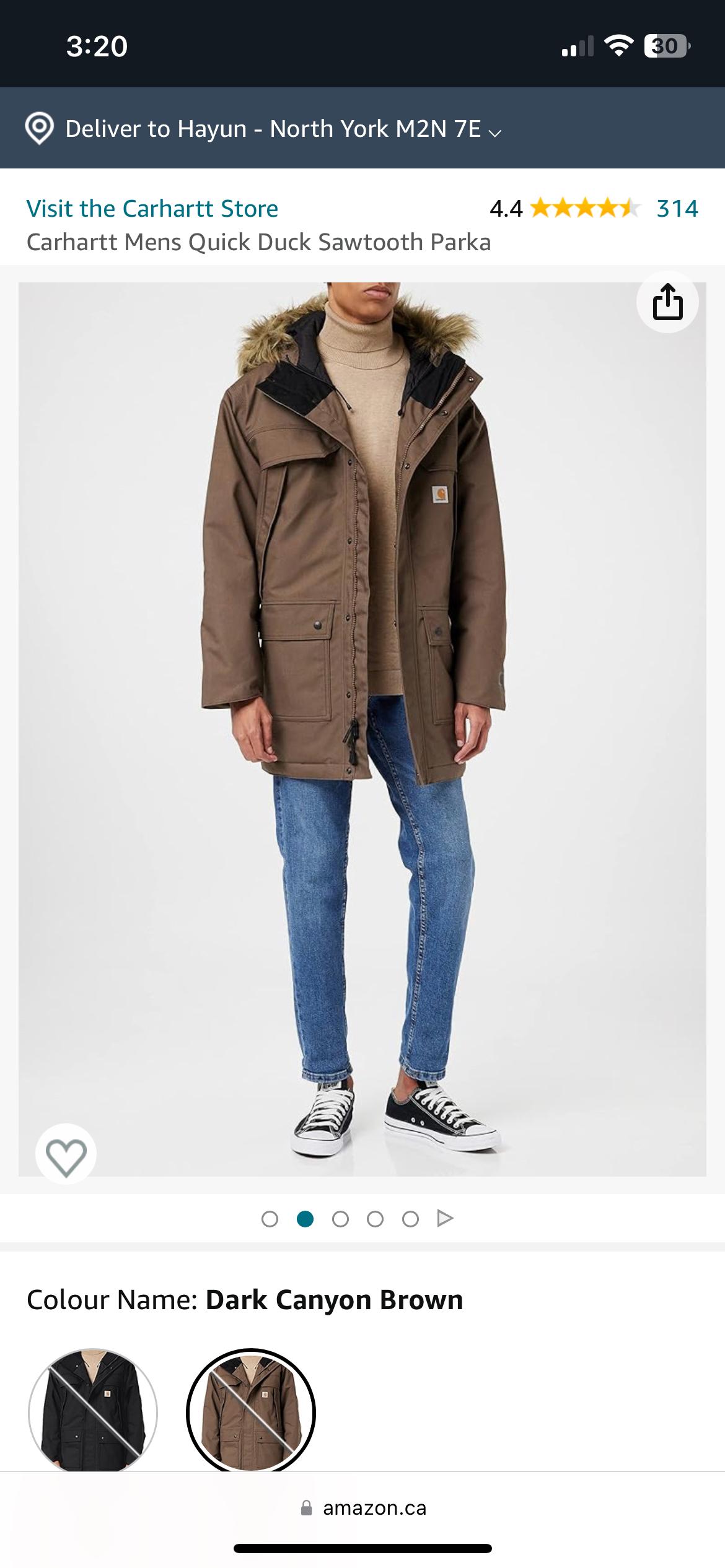 Carhartt brown winter jacket - photo 3