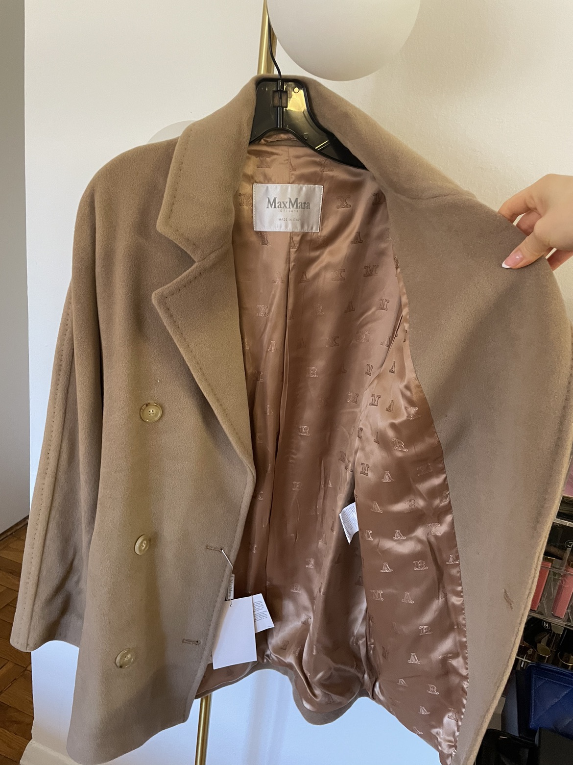 Max mara brown tan teddy wool coat - photo 4