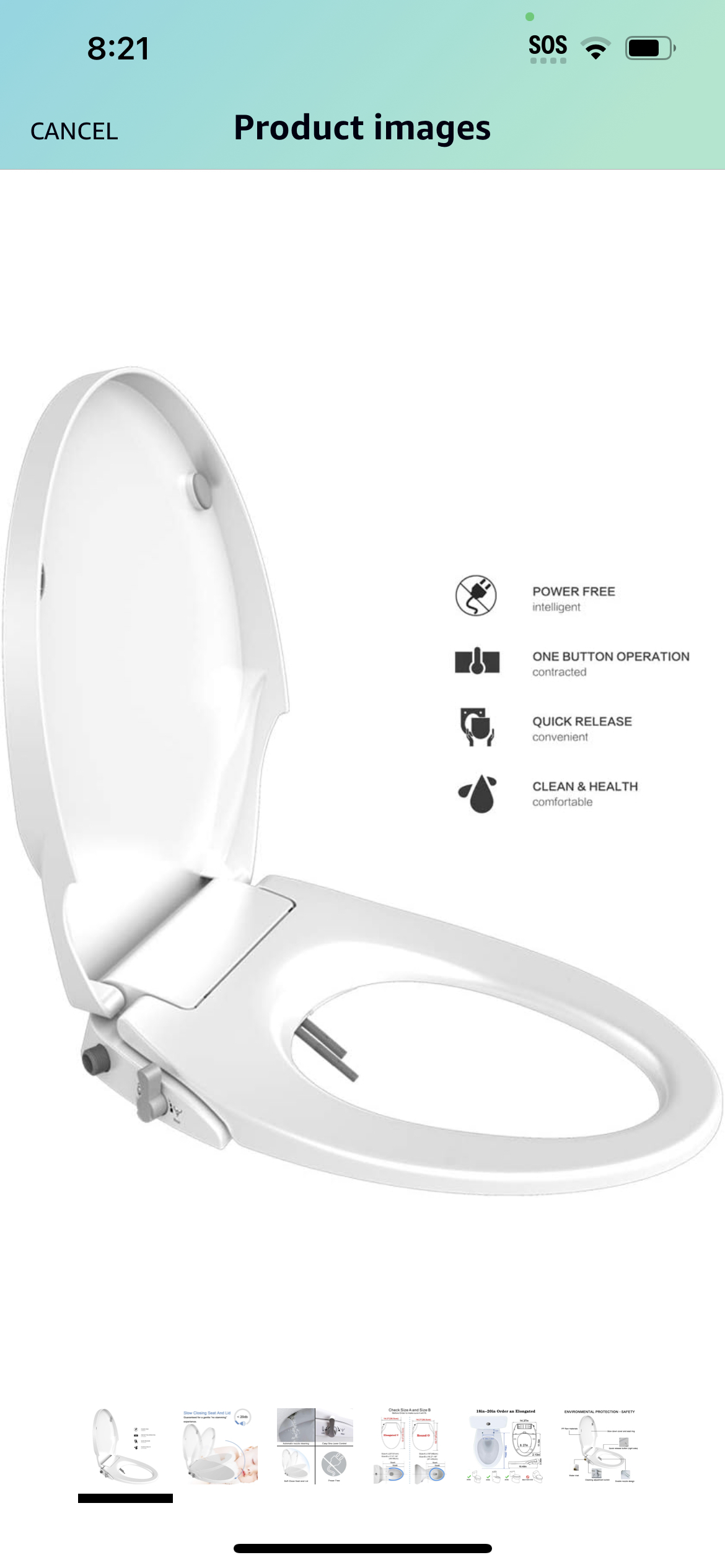 Toilet seat with self cleaning #276 thumbnail
