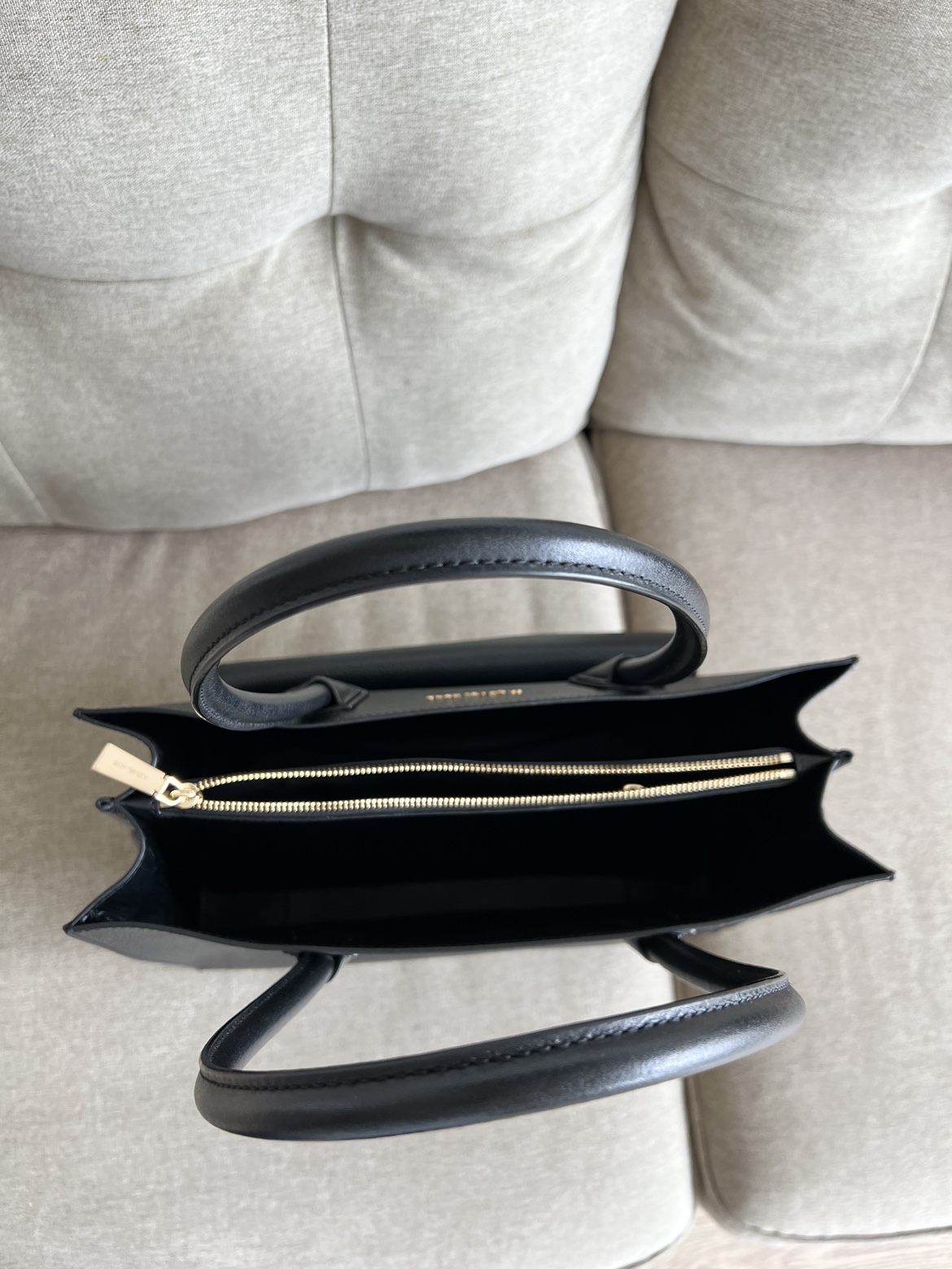Michael Kors black leather tote bag image indicator(3)