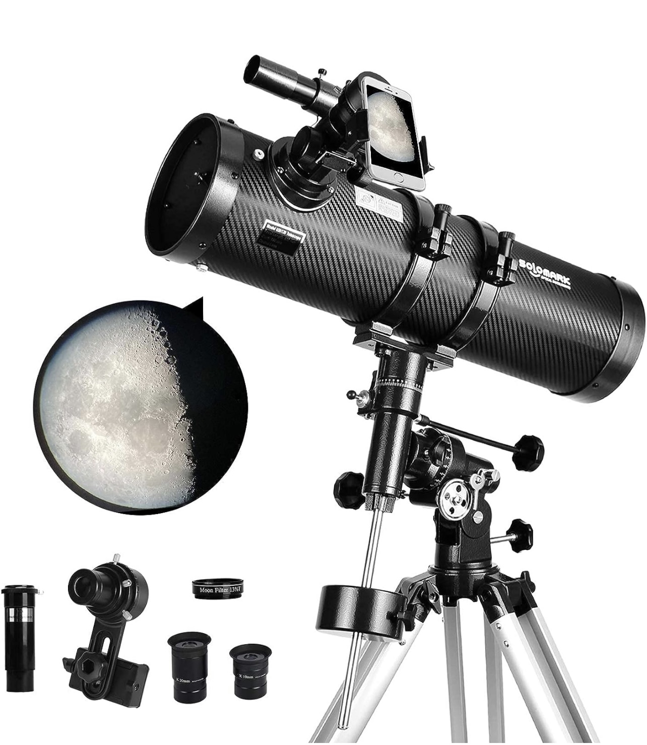 Telescope 130EQ Newtonian Reflector Telescopes for Adults