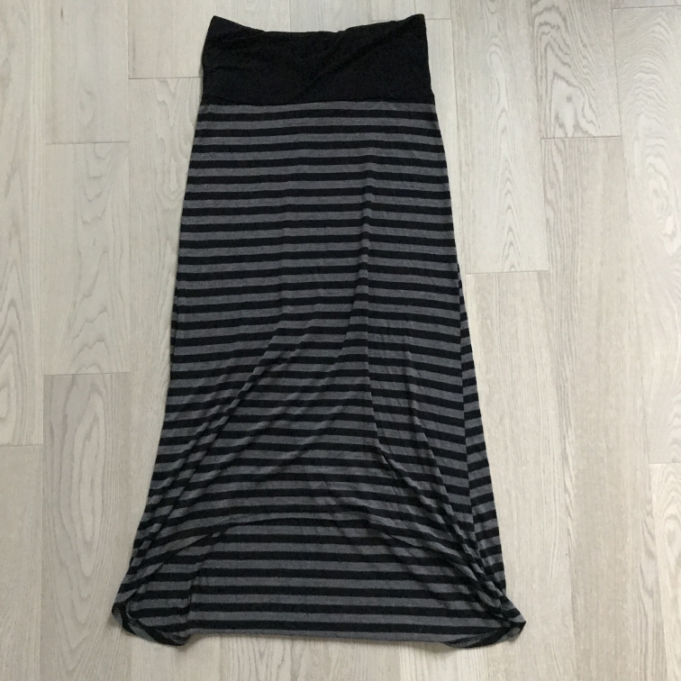 Trade: Antistar Asymmetrical black striped skirt/dress (Medium) thumbnail