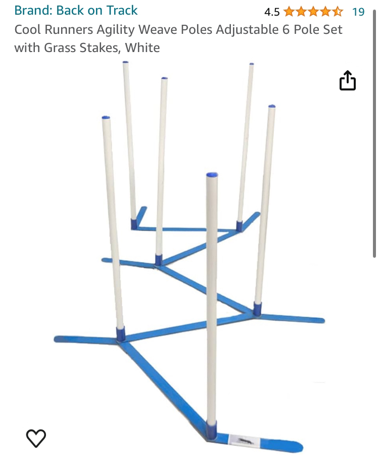 Agility weave poles