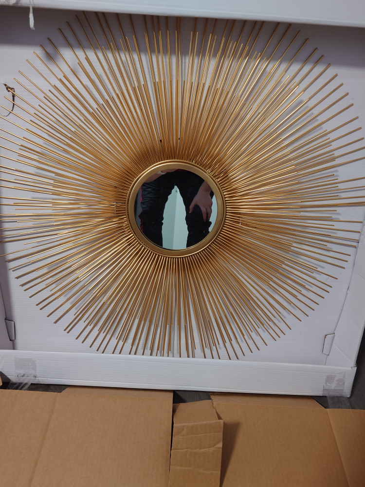 Decorative midcentury wall mirror