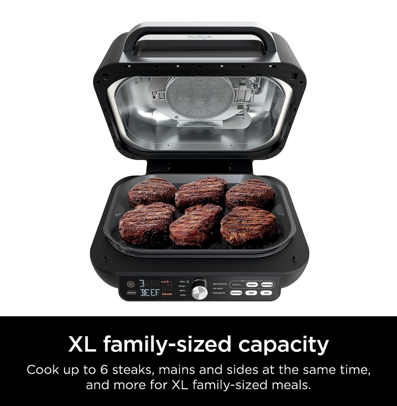 Ninja Foodi Pro 7-in-1 Indoor Combo, Smart Thermometer, Blac image indicator(6)