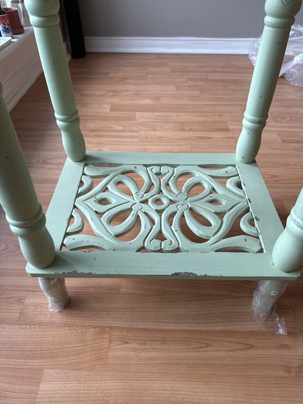 Very cute Vintage mint green side table - photo 2
