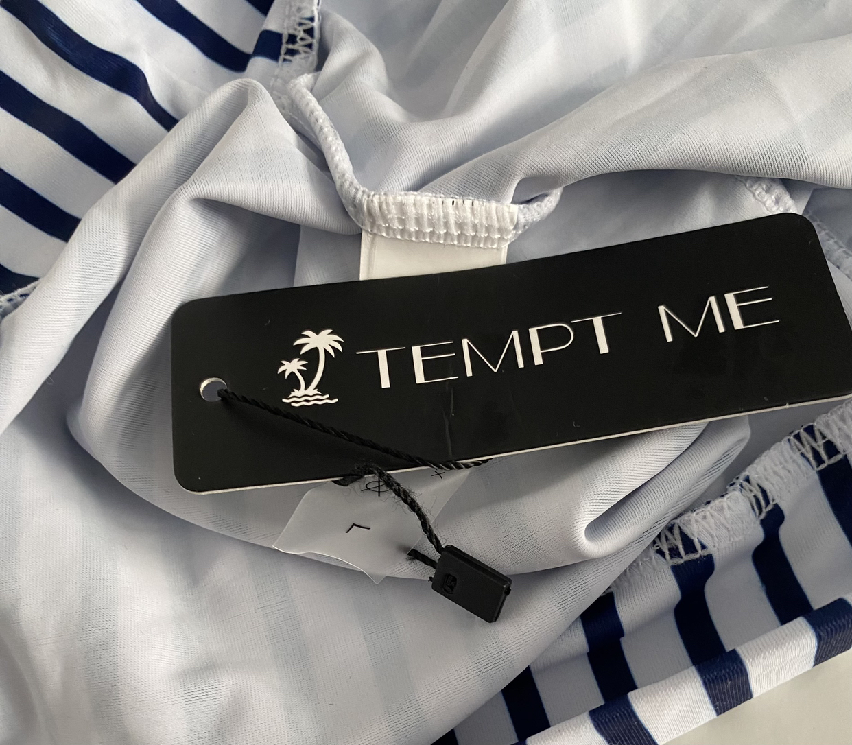 NWT Modest tankini top Navy blue image indicator(2)