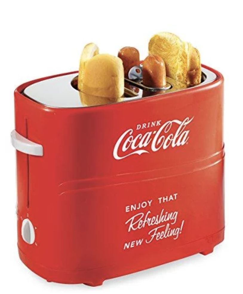 nostalgia Coca Cola hotdog and bun toaster