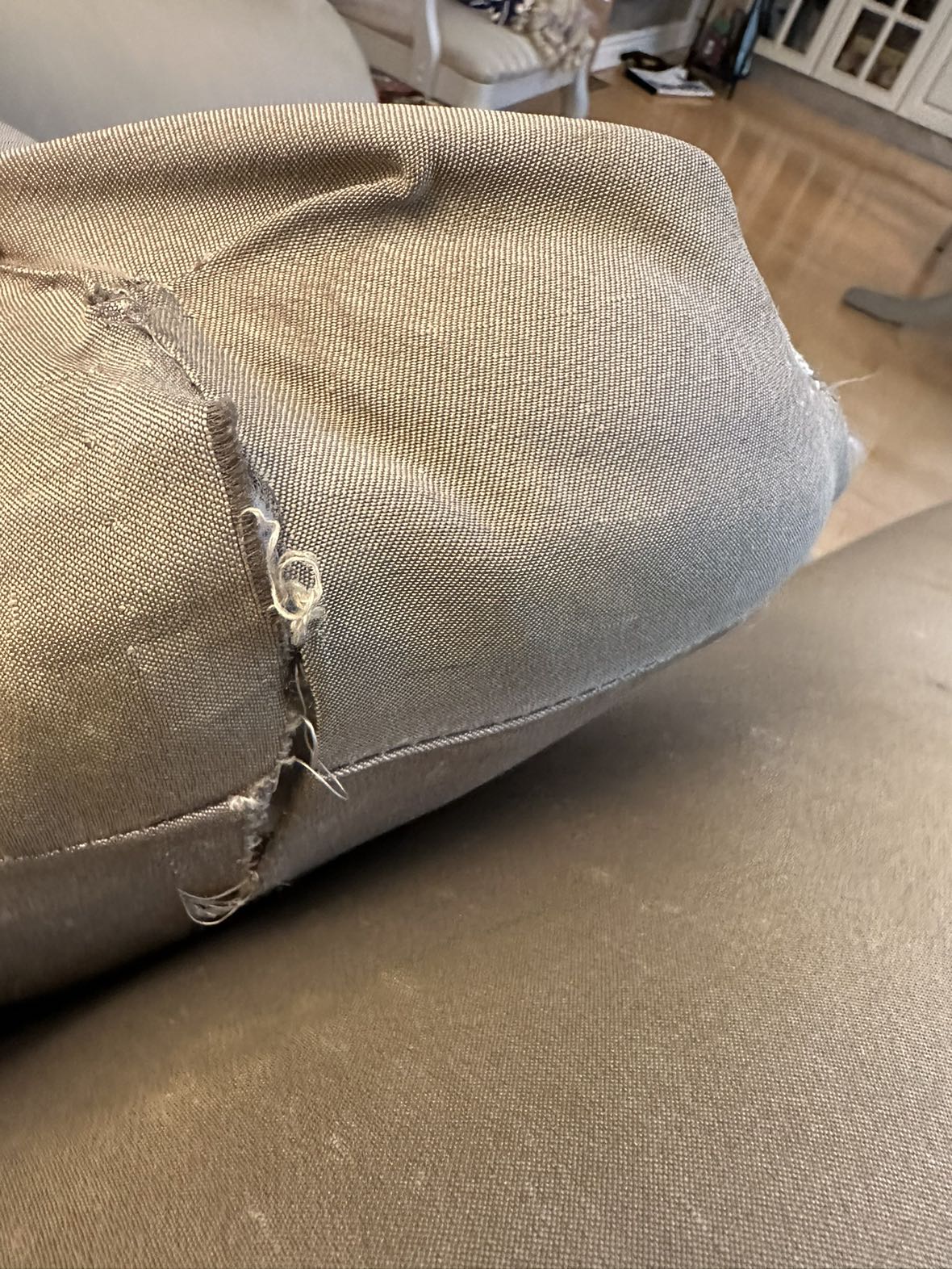 Large Loveseat - has a few mendable rips - photo 3