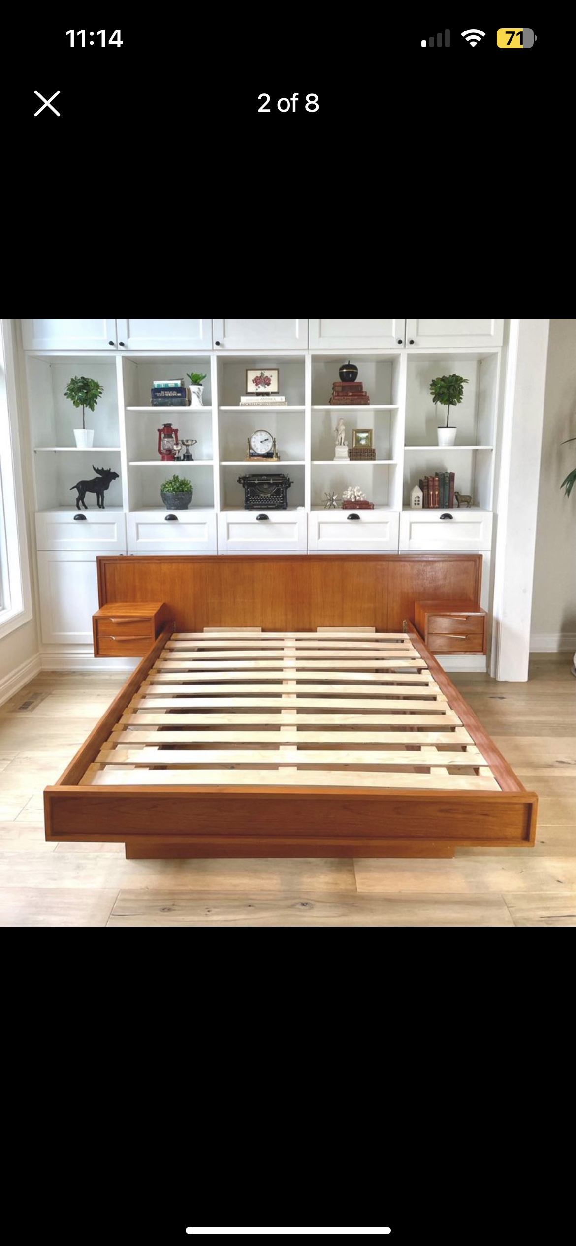 MCM Teak Queen Bed Frame 🥕