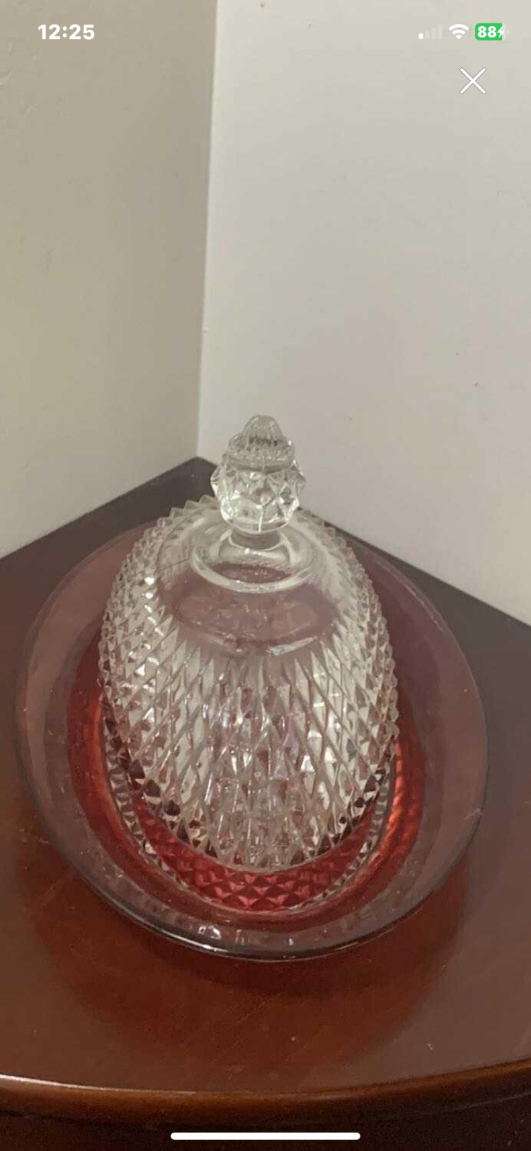 Indiana Diamond Point Butter Dish 🏈 image indicator(2)