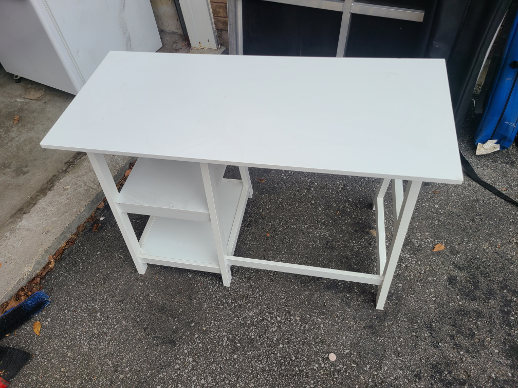 white desk