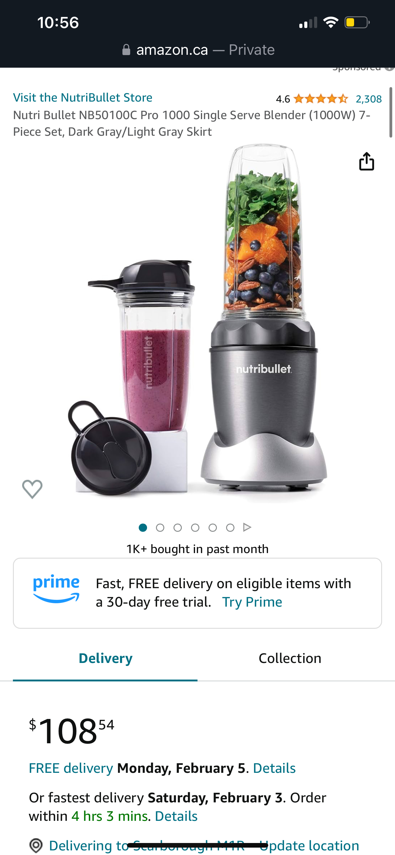 Nutribullet pro 1000 thumbnail
