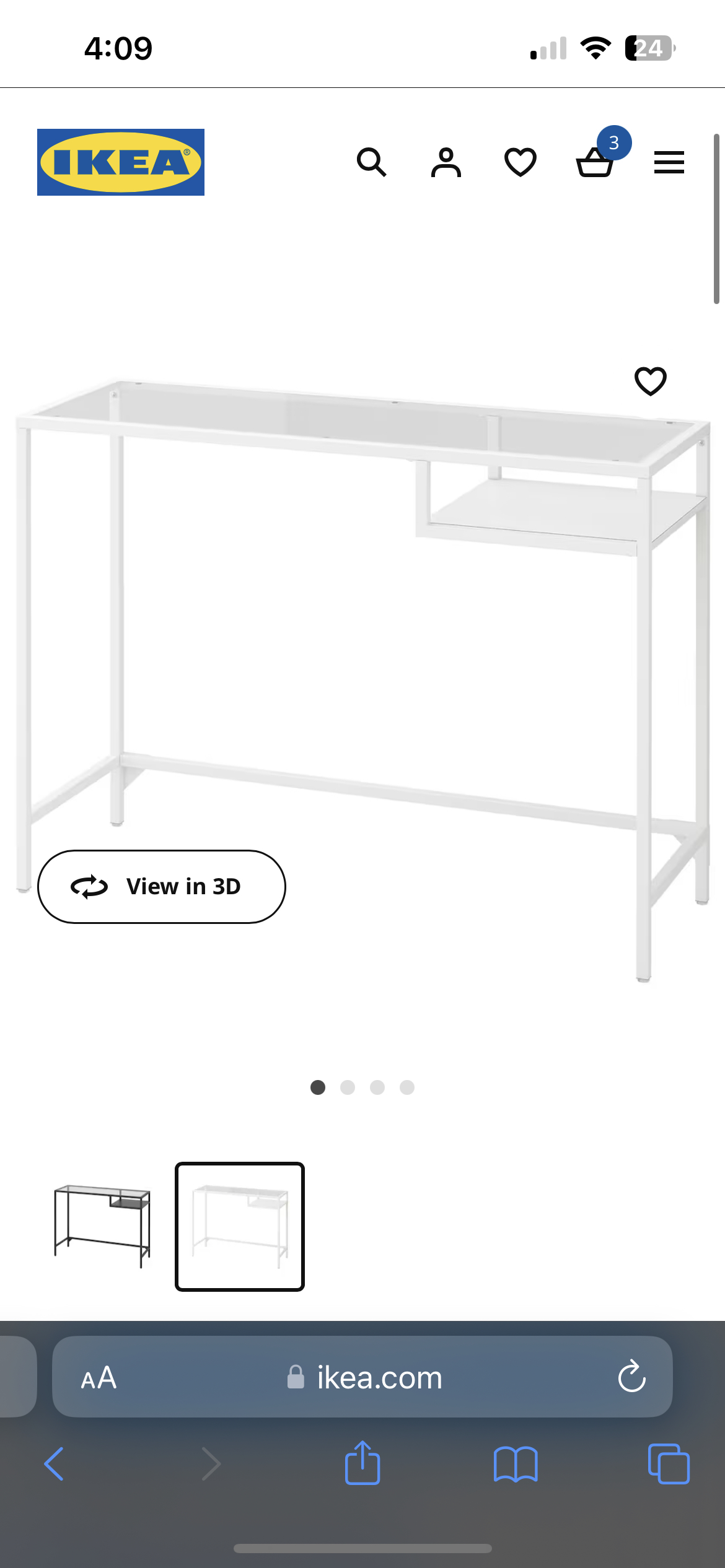 Ikea laptop desk - white