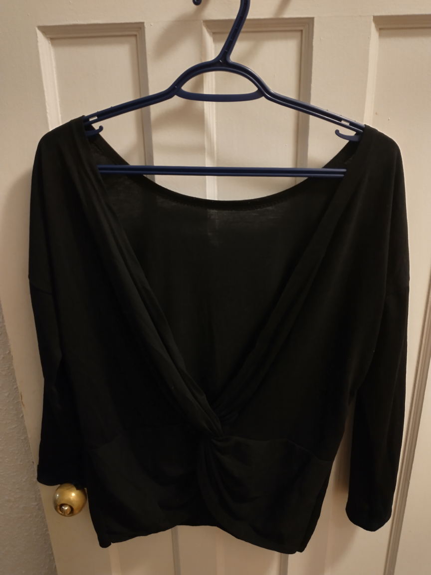 Black sweater with open back 🥕 image indicator(2)