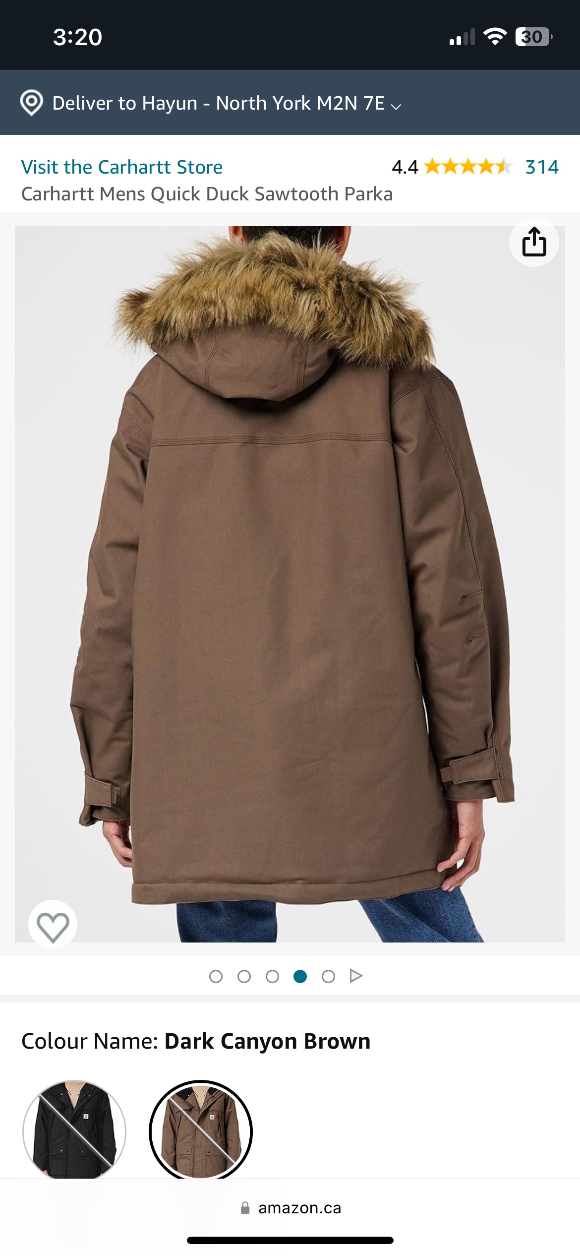 Carhartt brown winter jacket - photo 4