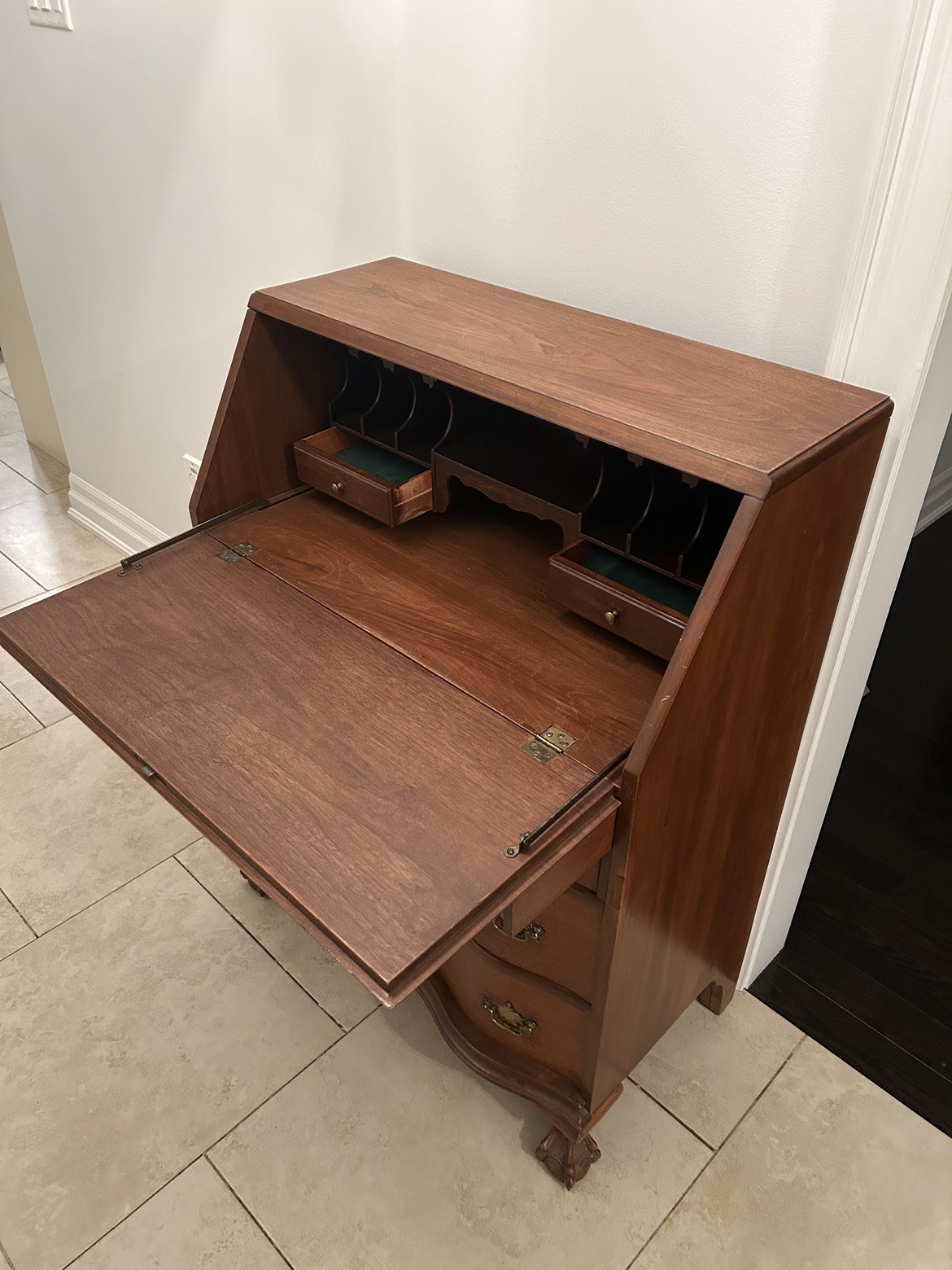 Antique Vintage 100 Year Old Desk Great decor original key image indicator(2)