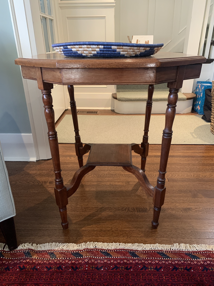 Hexagon Side table (antique) image indicator(3)