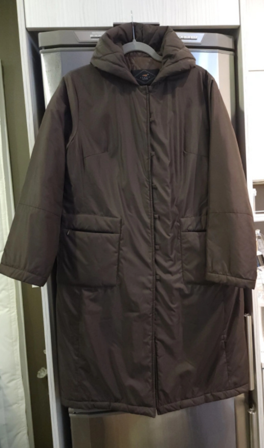 Dark Brown Color Coat Size L + New Scarf image indicator(3)