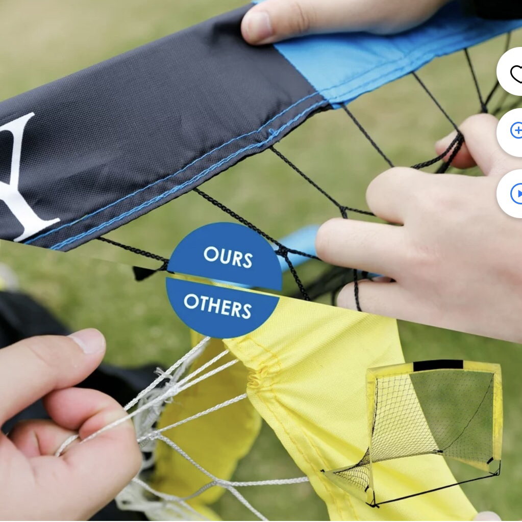 HITIK Soccer Goal 6x4 Portable Soccer Net with Carry Bag image indicator(4)