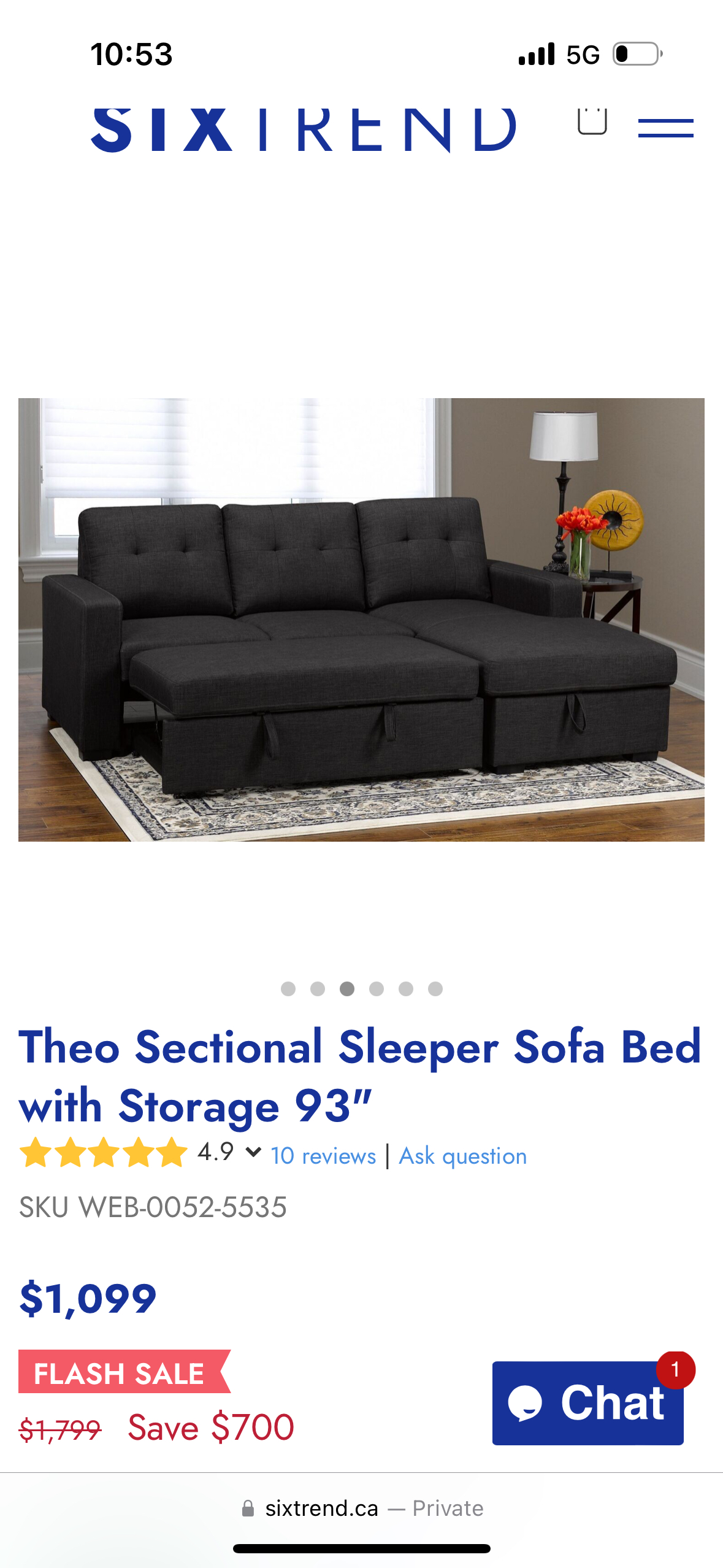 Sectional Sofa Bed with storage - photo 3