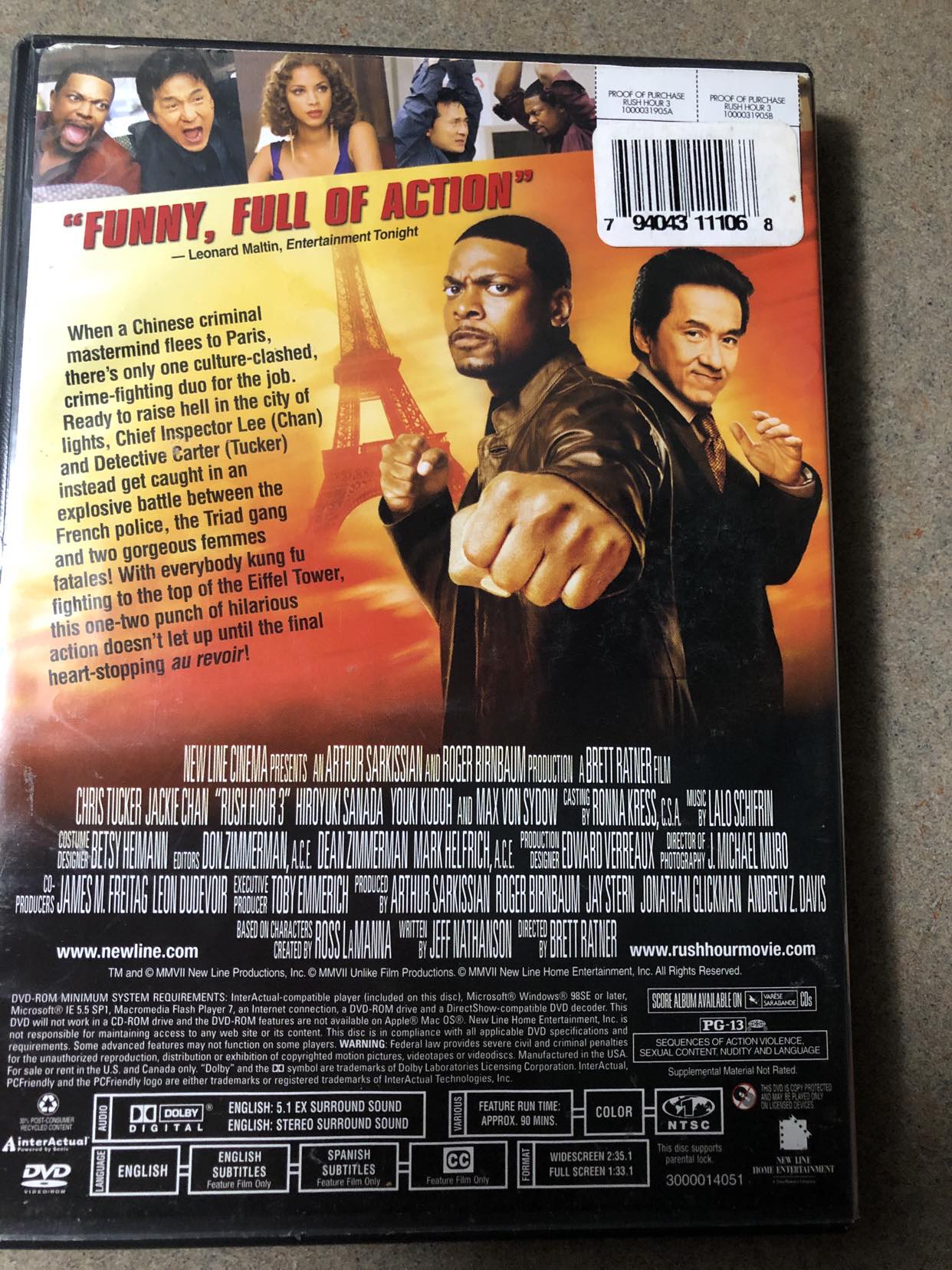 DVD Rush Hour 3. Jackie Chan and Chris Tucker image indicator(2)