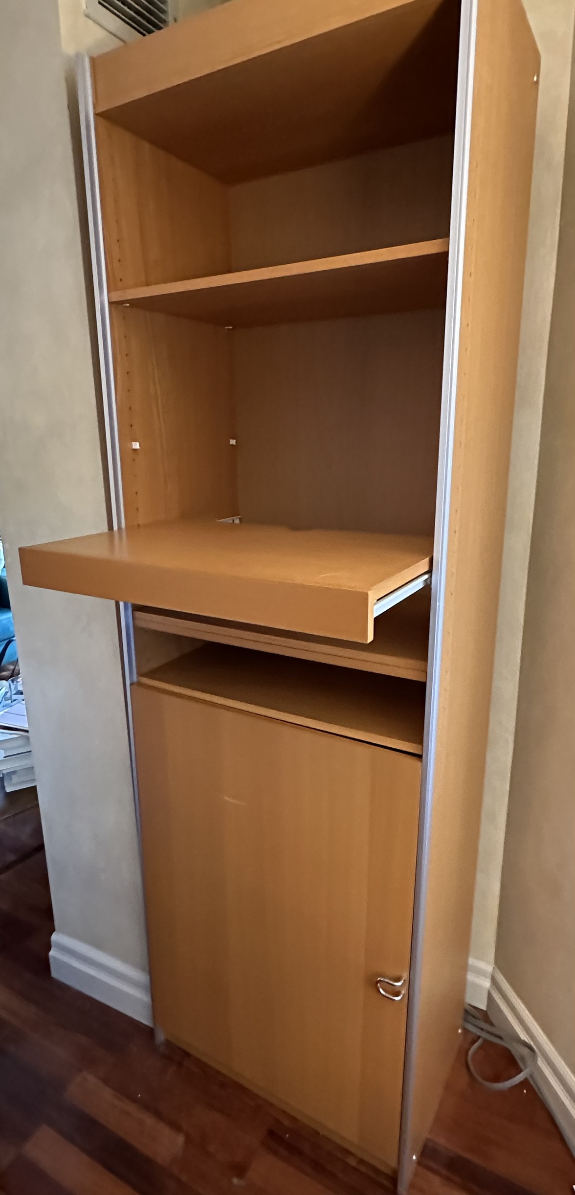 Pair of Storage Cabinets- Beechwood with Metal Accents - photo 2